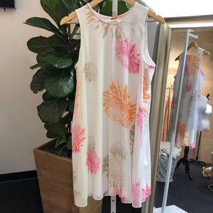 Printed Sleeveless Swing Dress